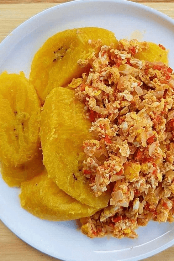 Choice Of Boiled – Boiled Yam/ Egg Sauce, Boiled Plantain/Egg Sauce, Boiled Plantain/ Egg Sauce, Boiled Potatoes/Egg Sauce